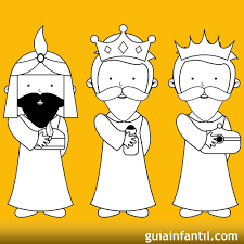 Reyes Magos Para Colorear Faciles