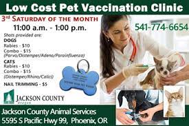 Our high visibility in every area in the county also reminds all pet owners that rabies vaccinations are required by law and maintains a pet's good health. Jackson County Oregon Usa Official Site