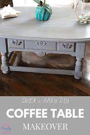 I lightly sanded the living room coffee table so that the paint would stick better, and then applied two coats of the chalk paint mixture. Elegant Coffee Table Makeover Diy With Chalk Paint