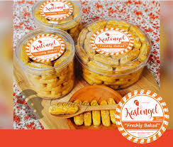 Ukuran standar 8 x 5 cm bentuk kotak finishing: Galeri Desain Label Untuk Toples Kue Kering