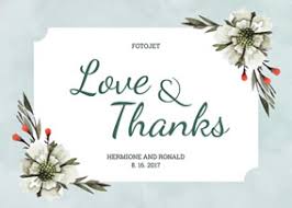 Take a pencil and draw thank you and the name of your guest in a given manner. Wedding Thank You Cards Make Free Printable Thank You Cards For Wedding Online