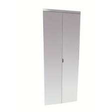 Impact Plus Beveled Edge Mirror Solid Core Chrome Mdf Interior Bifold Closet Door Bmp3423068c At The Home Beveled Edge Mirror Bifold Doors Bifold Closet Doors