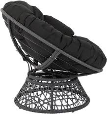 Get free shipping on qualified papasan chair accent chairs or buy online pick up in store today in the furniture department. Papasan Chair With 360 Degree Swivel Black Cushion Frame Edge Cyber Com