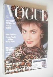 And then comes a time when. British Vogue Magazine September 1986 Paulina Porizkova Cover