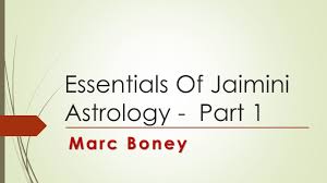 essentials of jaimini astrology part 1