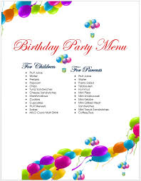 Customize & download dinner party menu template designs online without photoshop & illustrator. 7 Free Sample Birthday Menu Templates Printable Samples