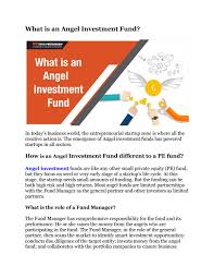 Responsibilities manage client portfolios of various size and scope within the alternative investment fund industry (private equity, real estate and/or hedge funds) What Is An Angel Investment Fund By Hrtp Issuu