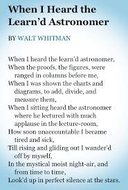 When I Heard The Learn D Astronomer Walt Whitman Words Quotes Walt Whitman