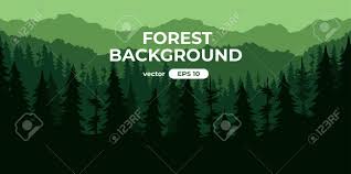 Download forrest silhouette and use any clip art,coloring,png graphics in your website, document or presentation. Seamless Forest Landscape Colorful Silhouette With Trees Pines Firs Mountains And Hills Layered Background With Parallax Effect Flat Style Vector Illustration Simple Cartoon Design Royalty Free Cliparts Vectors And Stock Illustration Image