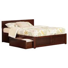 Atlantic Furniture Orlando Walnut Queen Platform Bed With Flat Panel Foot Board And 2 Urban Bed Drawers Ar8142114 The Home Depot Build this queen sized platform bed frame with storage drawers. atlantic furniture