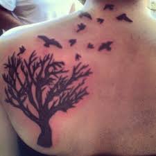 Tree With Birds Flying Away Tattoo Meaning Tree Tattoo With Flying Birds Tree Tattoo Birds Tattoo Tattoos