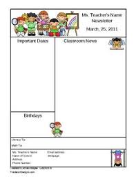 Free Teaching Resources Teacherspayteachers Com Classroom Newsletter Teacher Newsletter Template Preschool Newsletter Templates