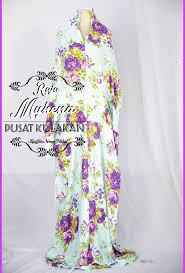 Pin Di Mukena Terusan Motif Bunga