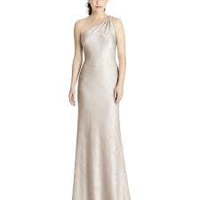 Dessy Soho Metallic Hammered Stretch Chiffon Jy537 Feminine Bridesmaid Mob Dress Size 10 M 80 Off Retail