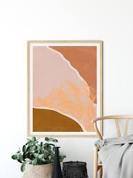 Burnt Orange Wall Decor Boho Wall Decor Abstract Print Home Decor In 2020 Orange Walls Boho Bedroom Decor Decor
