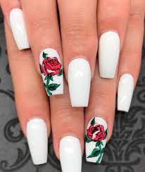 Pin By Jennifer Jones On Ongles Rose Nail Art Rose Nails Rose Nail Design