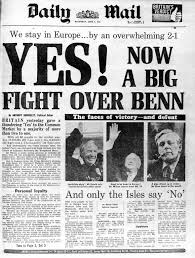 Among the greatest tabloid headlines of all time, articles from the daily mail stick out like a thick hair in your yorkshire pudding. The Front Page Of The British Daily Newspaper Daily Mail 7 June 1975 Cvce Website