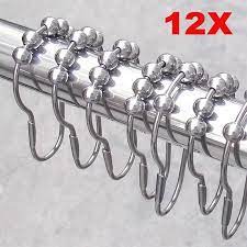 Shop our collection of shower curtains & shower rings from your favorite brands including kate spade new york, southern living, noble excellence, jessica simpson, and more available at dillard's. 12 Pcs Pack Bath Curtain Rollerball Shower Curtain Rings Hooks 5 Roller Polished Satin Nickel Ball Curtain Accessories Hook And Loop Fabric Hook Teecurtain Ring Hooks Aliexpress