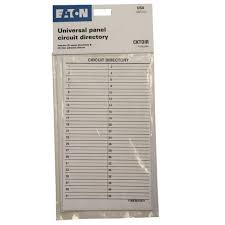 Electrical codes require a circuit directory to be included in your circuit breaker box to properly label the electrical layout of your home. Eaton Load Center Circuit Directory 2 Pack Cktdir The Home Depot