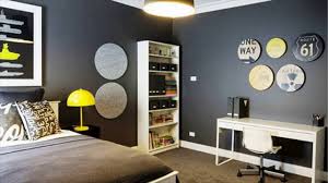 A plane hanging from the ceiling is definitely a focal point of the room. Kids Bedroom Paint Grey Youtube