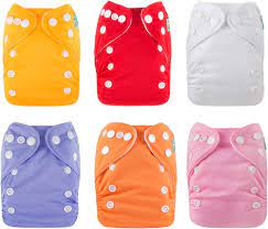Amazon.com : ALVABABY Baby Pocket Newborn for Less Than 12pounds Baby Snaps  Cloth Diapers Nappy 6pcs with 12 Inserts 6SVB05 : Baby