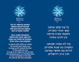 Himno Nacional De Israel En Hebreo Y Fonetica Hebreos Himno Nacional Fonetica