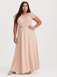Blush Crochet Yoke Maxi Dress Plus Size Wedding Guest Dresses Maxi Knit Dress Maxi Dress