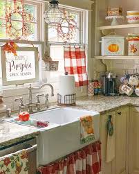 Farmhouse Homes On Instagram We Are In Love With This Cute Country Kitchen What Do You Thi Farmhouse Sink Kitchen Fall Kitchen Farmhouse Kitchen Decor