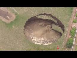 giant sinkhole opens in backyard youtube