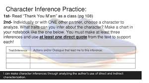 Making Character Inferences Ppt Download