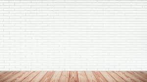 Empty Top Of Wood Floor With White Brick Wall Background In 2020 White Brick White Brick Walls Wood Floors
