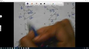 Using the given information, find the indicated length. Special Right Triangles Puzzle Worksheet Youtube