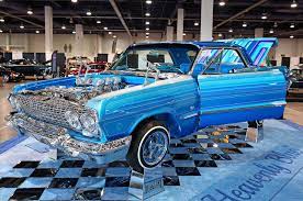 Heavenly Blue - 2019 Las Vegas Super Show Spotlight Classic Car Garage 63 Chevy Impala Lowrider Cars
