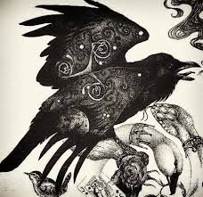 Black And White Raven Art Raven By Desiree J Isphording With Images Raven Artwork Raven Art