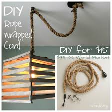 The natural, casual look serves as excellent lighting, filling your coastal or natural modern home with a warm, centralized glow. Diy Rope Pendant Cord Refresh Living