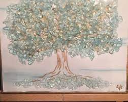 Glass Tree Broken Glass Art Glass Art Broken Glass Crafts