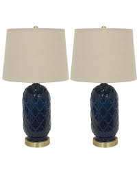 Clear table lamp with shade (set of 2) by decor therapy (34) 27 in. Jimco Lamp Manufacturing Co Decor Therapy Embellished Quatrefoil Table Lamps Set Of 2 Reviews Home Macy S