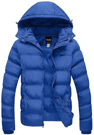 Men S Winter Thicken Cotton Coat Puffer Jacket With Removable Hood Blue Cw11pa20us1 Size Us Large Mens Outdoor Clothing Cotton Coat Windproof Jacket