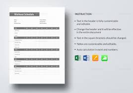 Weekly Workout Schedule Template