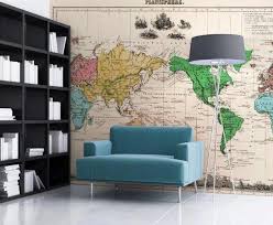Get This Massive World Map To Remind You Of All The Land You Ve Yet To Discover World Map Wallpaper Map Wallpaper Living Decor