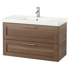 Ikea Godmorgon Odensvik Sink Cabinet With 2 Drawers Walnut Effect Ikea Godmorgon Bathroom Sink Cabinets Ikea Bathroom Sinks