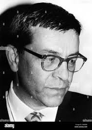 Author Peter Weiss in 1965. Portrait by photographer Fred Stein (1909-1967)  who emigrated 1933 from Nazi Germany to France and finally to the USA Stock  Photo