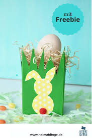 Upcycling Idee Osterkorbchen Aus Milchkarton Mit Kindern Basteln Vorlage Osterhase Milchkarton Basteln Und Kinder Basteln Ideen