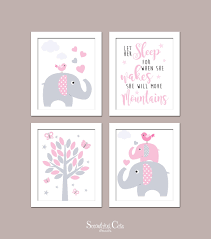 Girl Nursery Wall Art Girl Bedroom Prints Nursery Wall Decor Elephant Nursery Art Elephant Wall Decor Girl Wall Art Nursery Decor Nursery Wall Art Girl Elephant Nursery Art Girls Wall Art