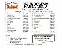 Check spelling or type a new query. Daftar Menu Rumah Makan Indonesia Tegal Masakan Padang Facebook