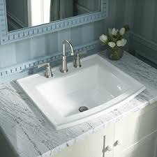 Kohler kitchen sinks come in a variety of styles, designs and materials. Kohler K 2356 8 0 Archer Drop In Bathroom Sink With 8 Inch Centers White In Sink Soap Dispensers Amazon Com