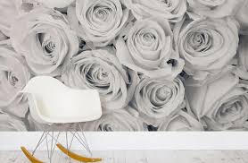 Bedroom Black And White Floral Wallpaper Kv Condo Wallpaper Wall Murals A Home Decor Trend I M Loving Floral Wallpaper Mural Wallpaper Grey Rose Wallpaper