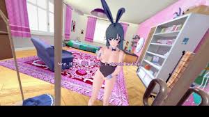 3D Anime Hentai, Bunny Girl Senpai: Adult Mai Sakurajima Solo Masturbation  in the Mirror (POV) 