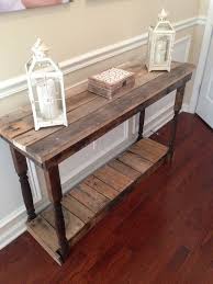Rustic Foyer Entry Table Reclaimed Repurposed Recycled Pallet Wood Diy Pallet Furniture Wood Pallet Furniture Furniture Diy