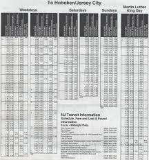 Weekday trips start at 5:47am with the last trip at 6:20pm and most often run every 25 minutes. Timetable New Jersey Transit Bus No 126 Hoboken N Y Jan 4 2003 Timetable